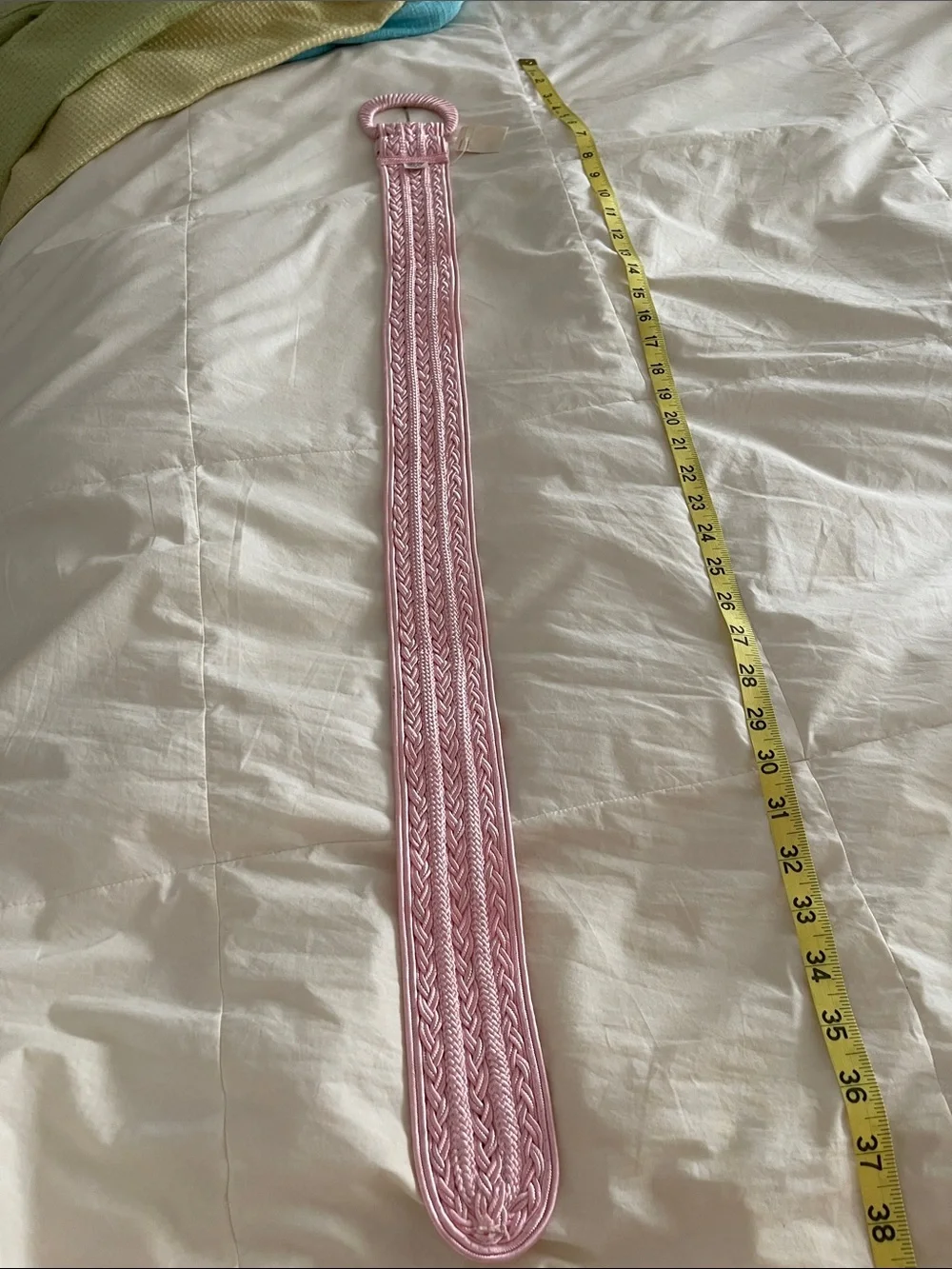 NWT Vintage Jacobson’s Pink Braided Wide Waist Belt with Wrapped Buckle